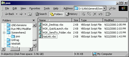 Create a permanent directory and generate copies of XasLink.vbs for editing